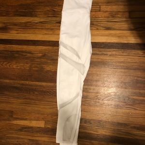 White fabletics mesh leggings